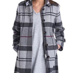 Barbour Seonaid Wool-Blend Plaid Coat